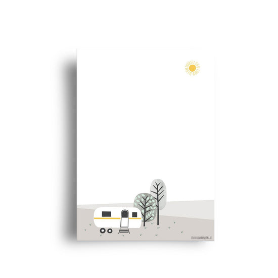 Postcard - Yellow Caravan