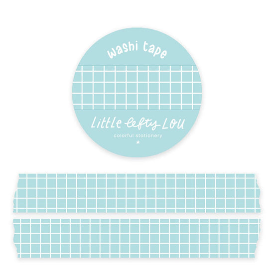 Washi Tape - Light Blue Grid