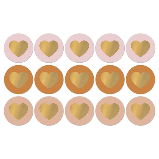 Stickers - Lovely Hearts 9 stuks - Warm
