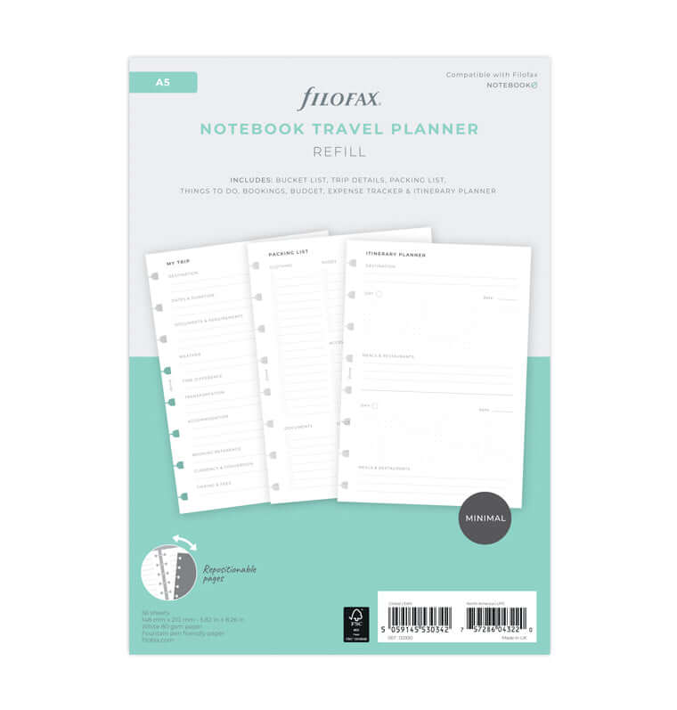 Ten einde raad In werkelijkheid verschijnen Filofax - Navulling Notitieboek A5- Travel Planner – Elisabeth's Way