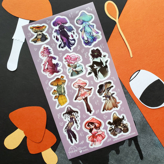 Stickii - Sticker Sheet - Mushroom Girls