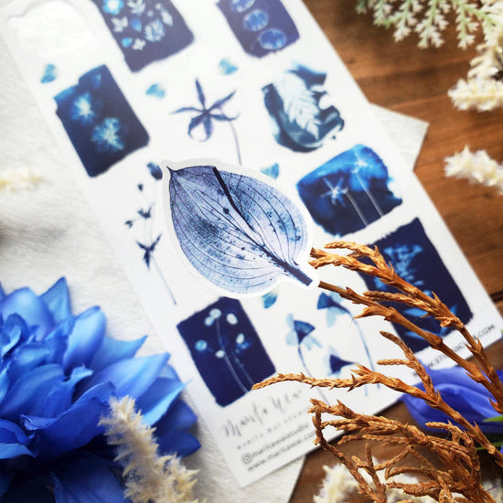 Stickii - Sticker Sheet - Blue Bloom