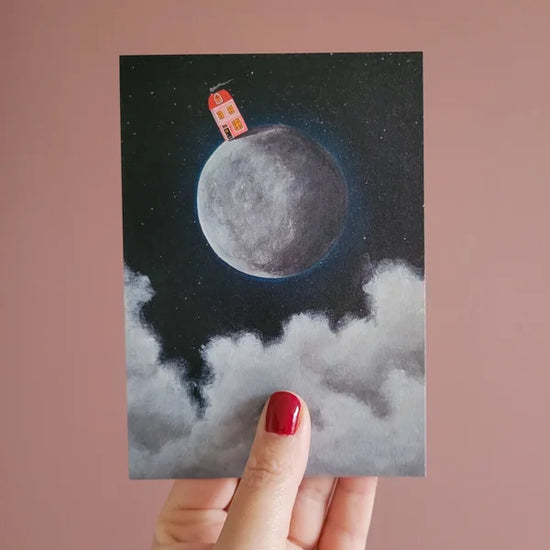 Postcard - House on the Moon