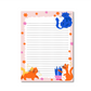 Notepad - Colorful Paws A5