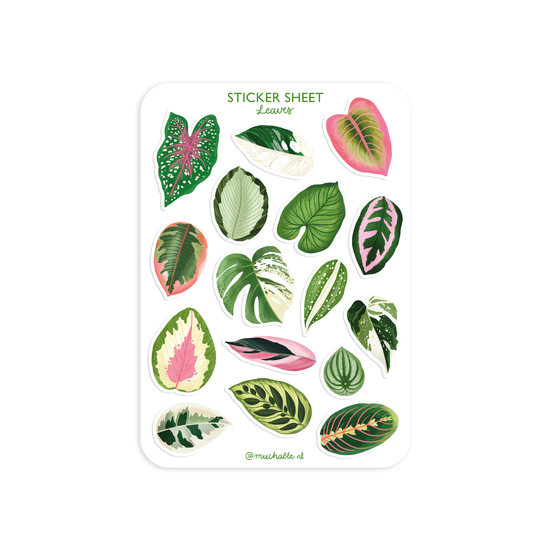 Stickervel A6 - Leaves