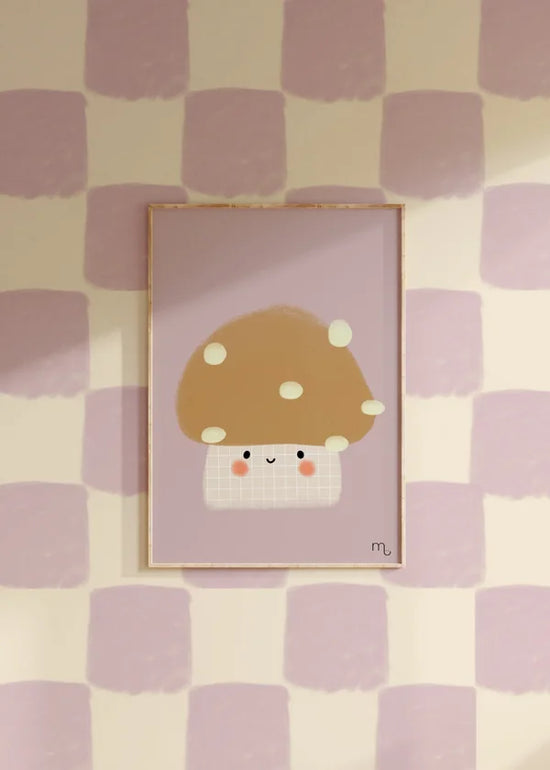 Art Print A4 - Mushroom Pink