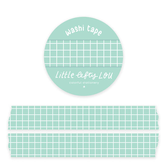 Washi Tape - Mint Grid