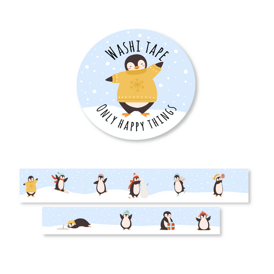 Washi Tape - Pinguïn Speeltijd
