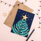 Kerstkaart met Envelop en Sluitsticker - Happy Christmas Tree