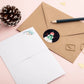 Kerstkaart met Envelop en Sluitsticker - Merry & Bright