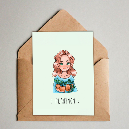 Postkaart - Plant mom
