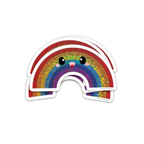 Glitter Sticker XL - Rainbow
