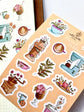 Sticker sheet - Floral coffee