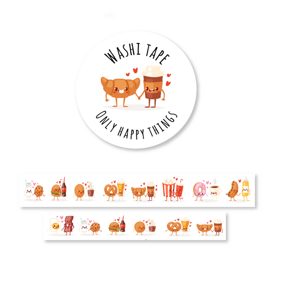Washi tape - Snacktime sweethearts