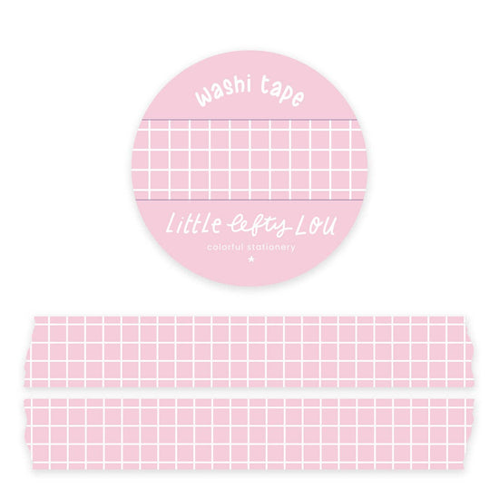 Washi Tape - Pink Grid