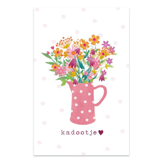 Mini Card - Flowers in Vase Gift