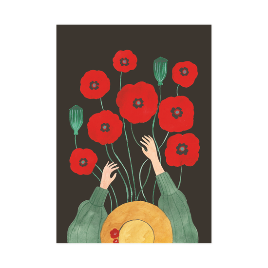 Postcard - Poppies