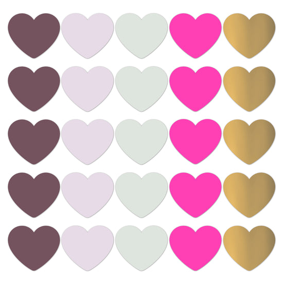 Stickers - Hearts XL 10 stuks - Colourful