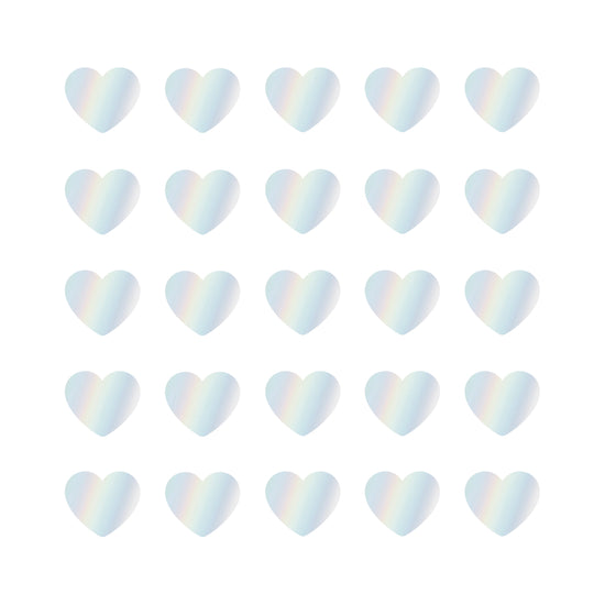 Stickers - Mini Hearts 20 stuks - Holografisch