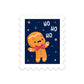 Kerst Stickers - 5 stuks - Gingerbread Man Stamp
