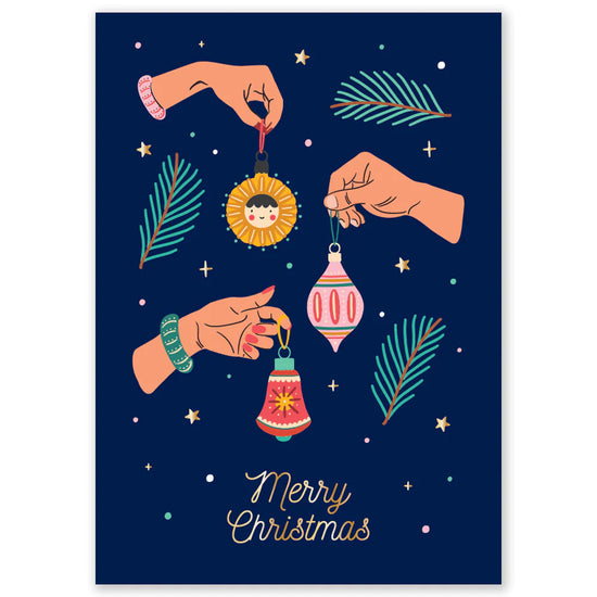 Kerstkaart met Envelop en Sluitsticker - Merry Christmas