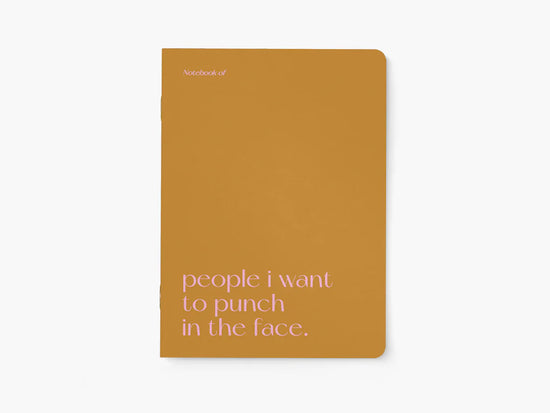 Notitieboekje - People I Wanna Punch in the Face