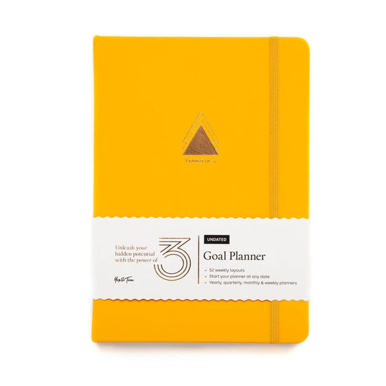 Undated Goal Planner- A5 Power of 3 - Sunshine Yellow
