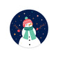 Kerst Stickers - 5 stuks - Sneeuwpop