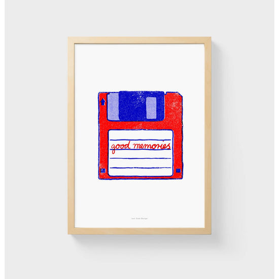 Art Print - A4 - Computer Floppy Disk