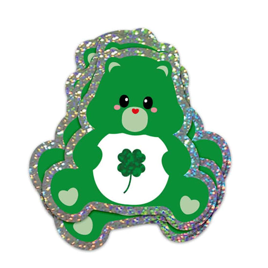 Glitter Sticker XL - Care bear Good luck