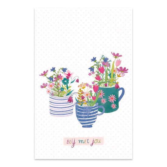 Mini Card - Flower In Cups