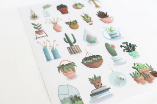 Rub on Stickers - Plants and Pots