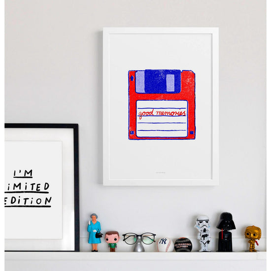 Art Print - A4 - Computer Floppy Disk