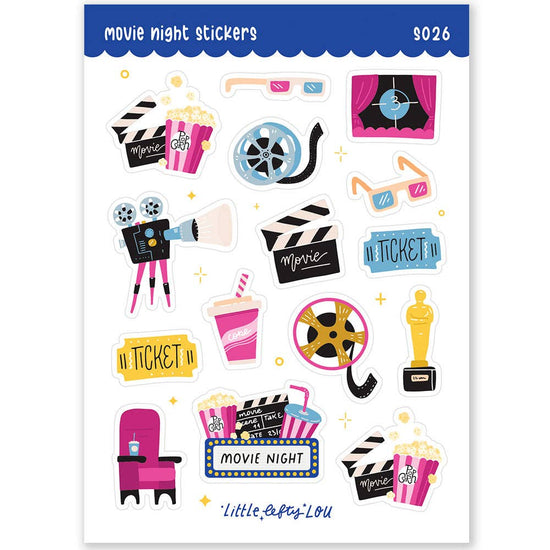 Sticker Sheet - Movie Night