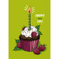 Kaart - Happy Birthday Cupcake