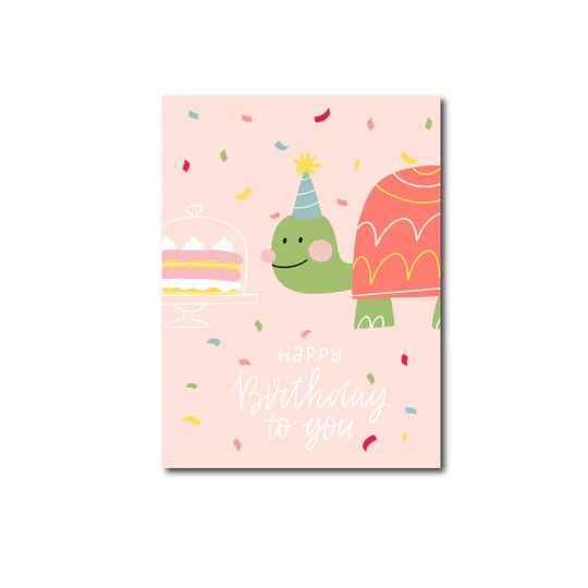 Kaart - Happy Birthday Schildpad